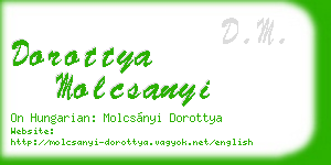 dorottya molcsanyi business card
