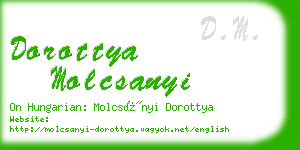 dorottya molcsanyi business card